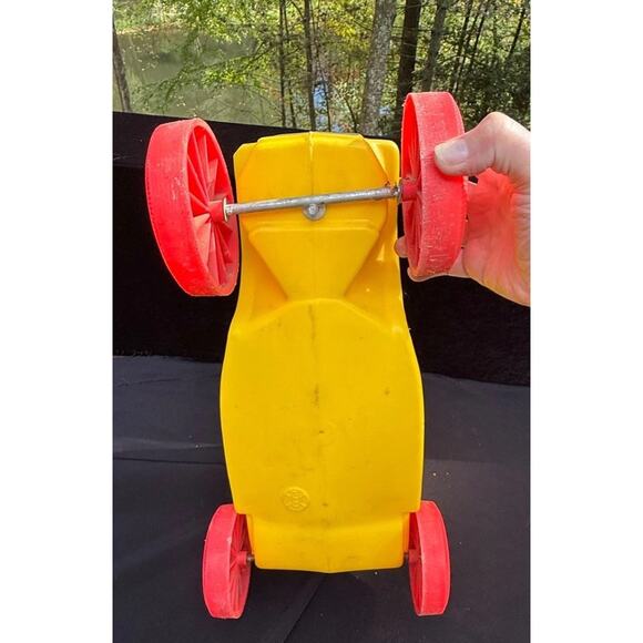Old Marx Toys Kids Riding Ride On Car Vtg Plastic Model A Toy *Missing Handle - Picture 11 of 12